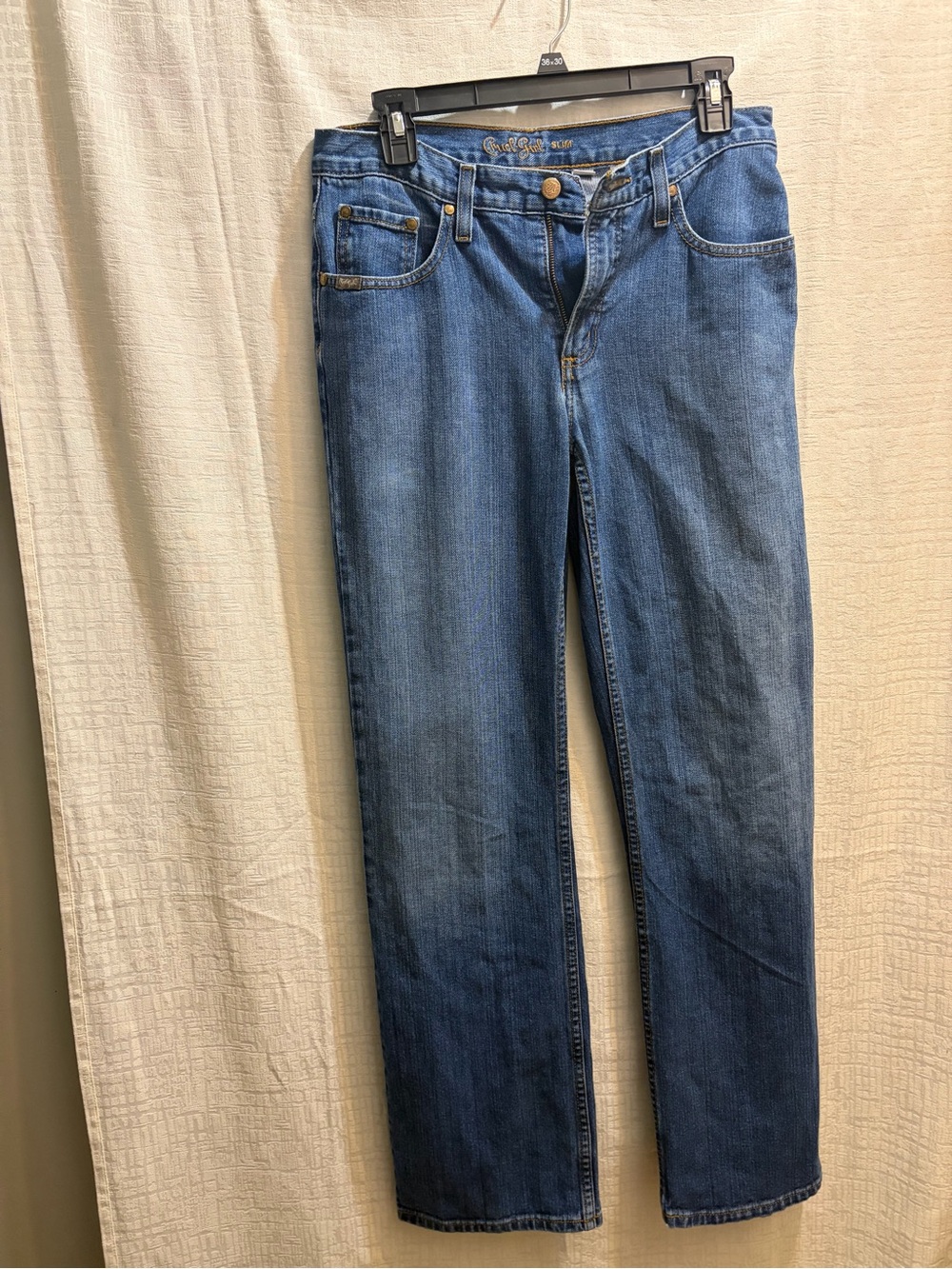 Cruel Girl Women's Straight-Leg Jeans in Medium Blue Wash(western denim)